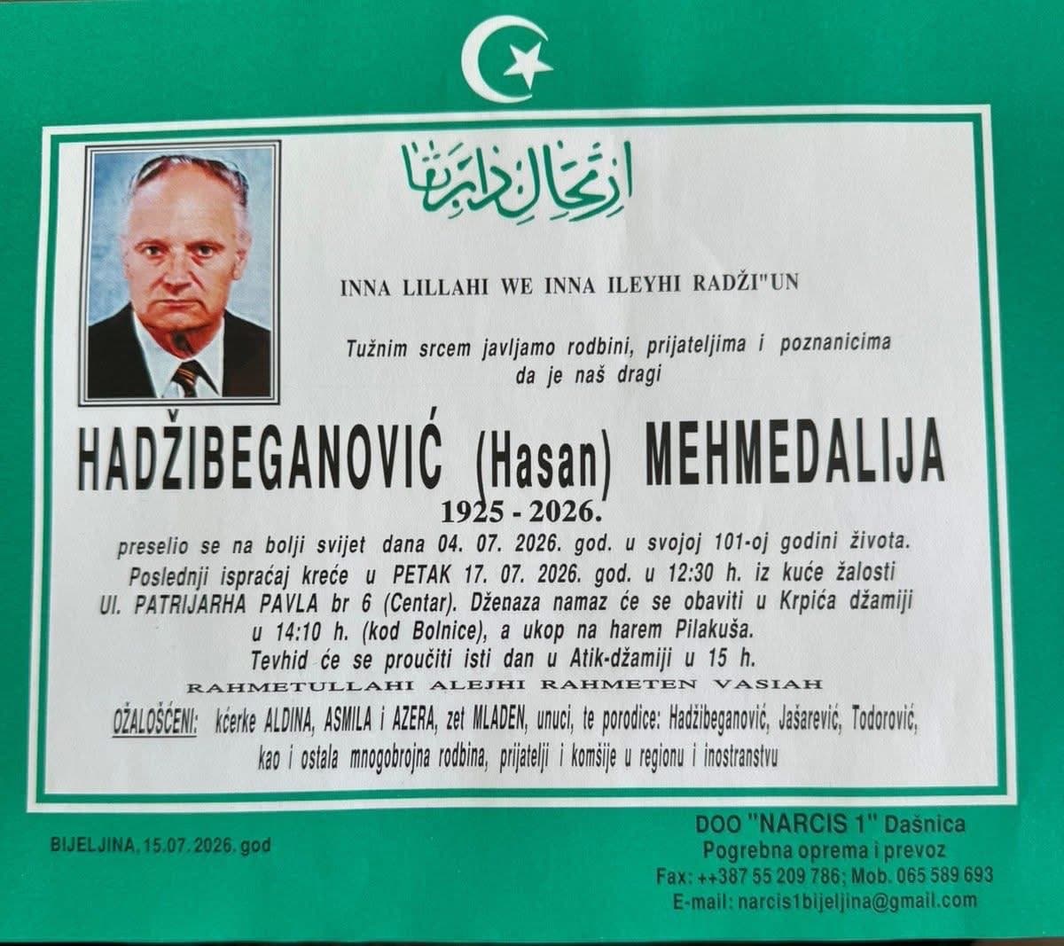 HADŽIBEGANOVIĆ MEHMEDALIJA